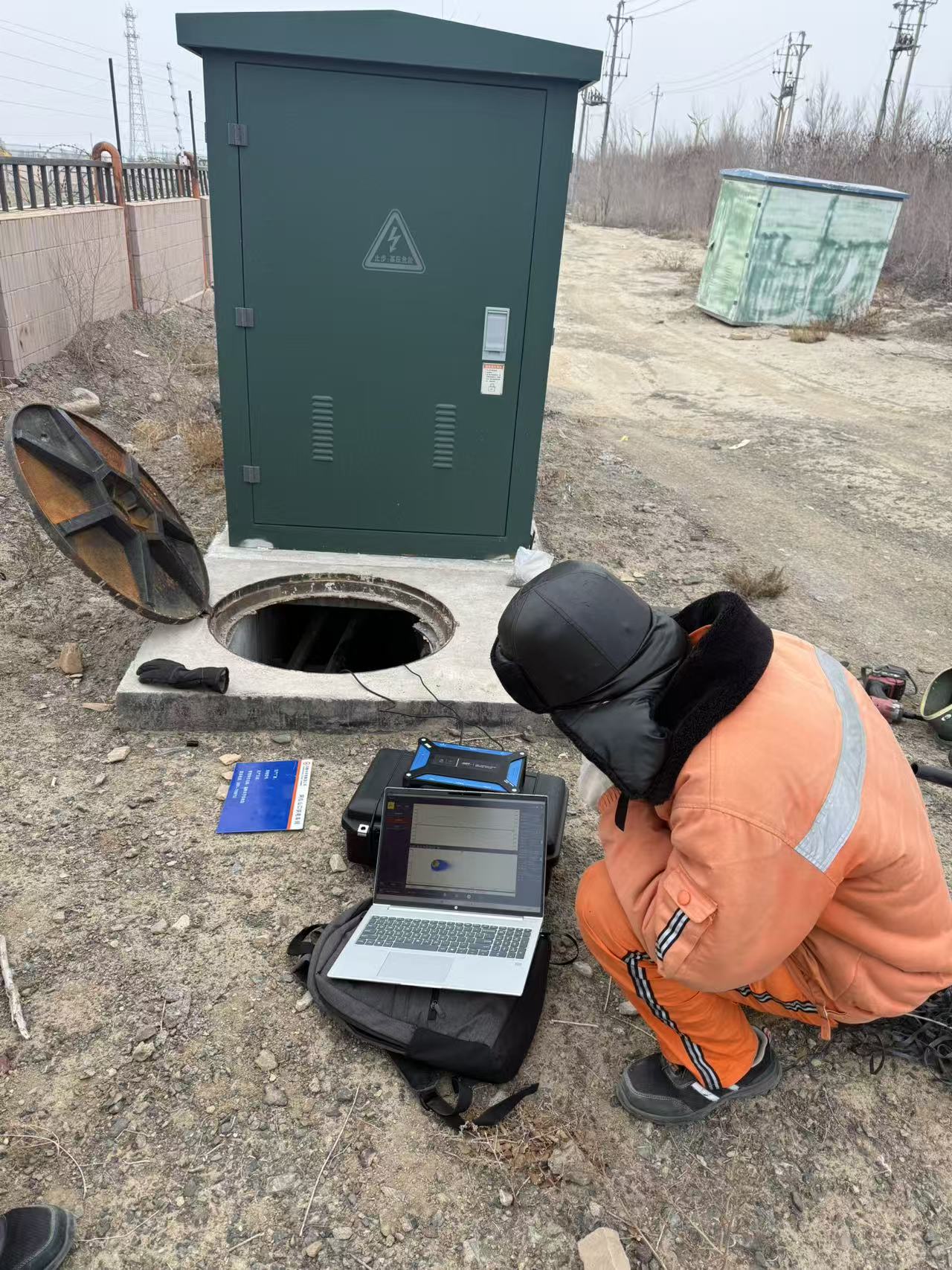 电缆局放测试仪使用现场